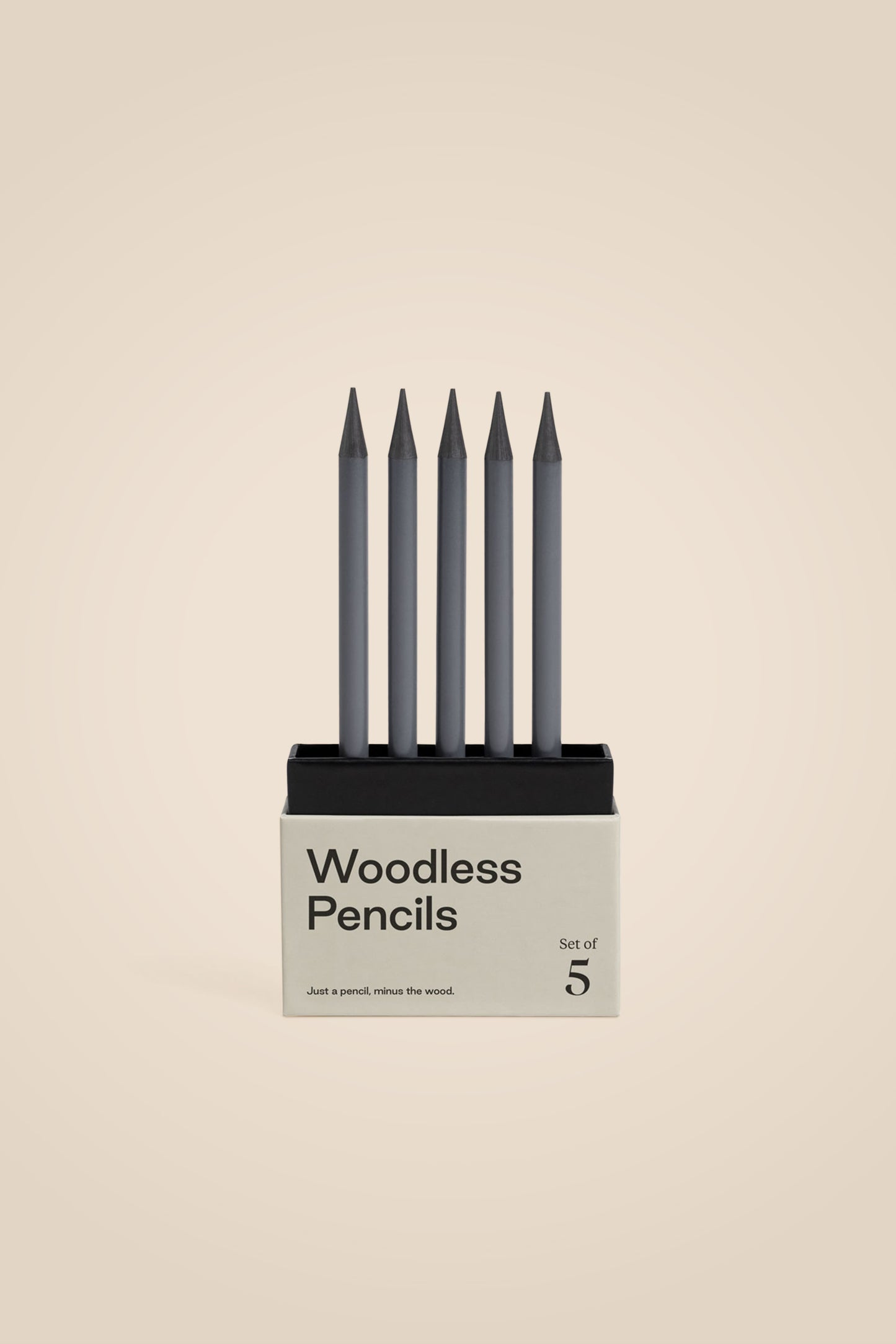 Set de 5 lápices sin madera Gris