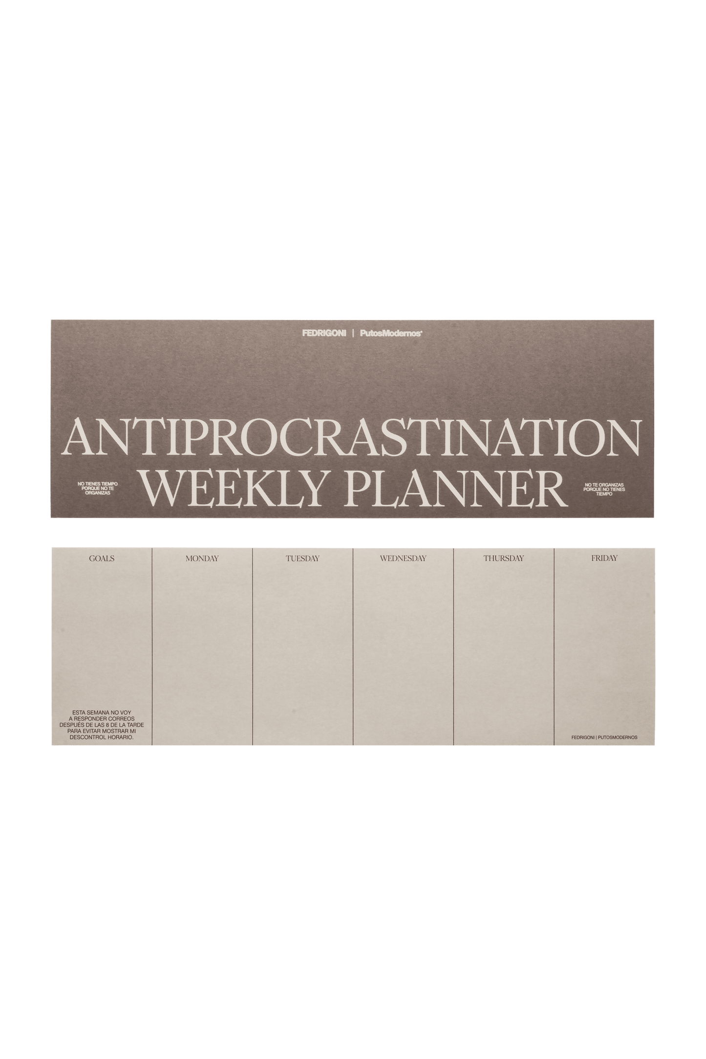 Planificador Semanal Anti-Procrastinación