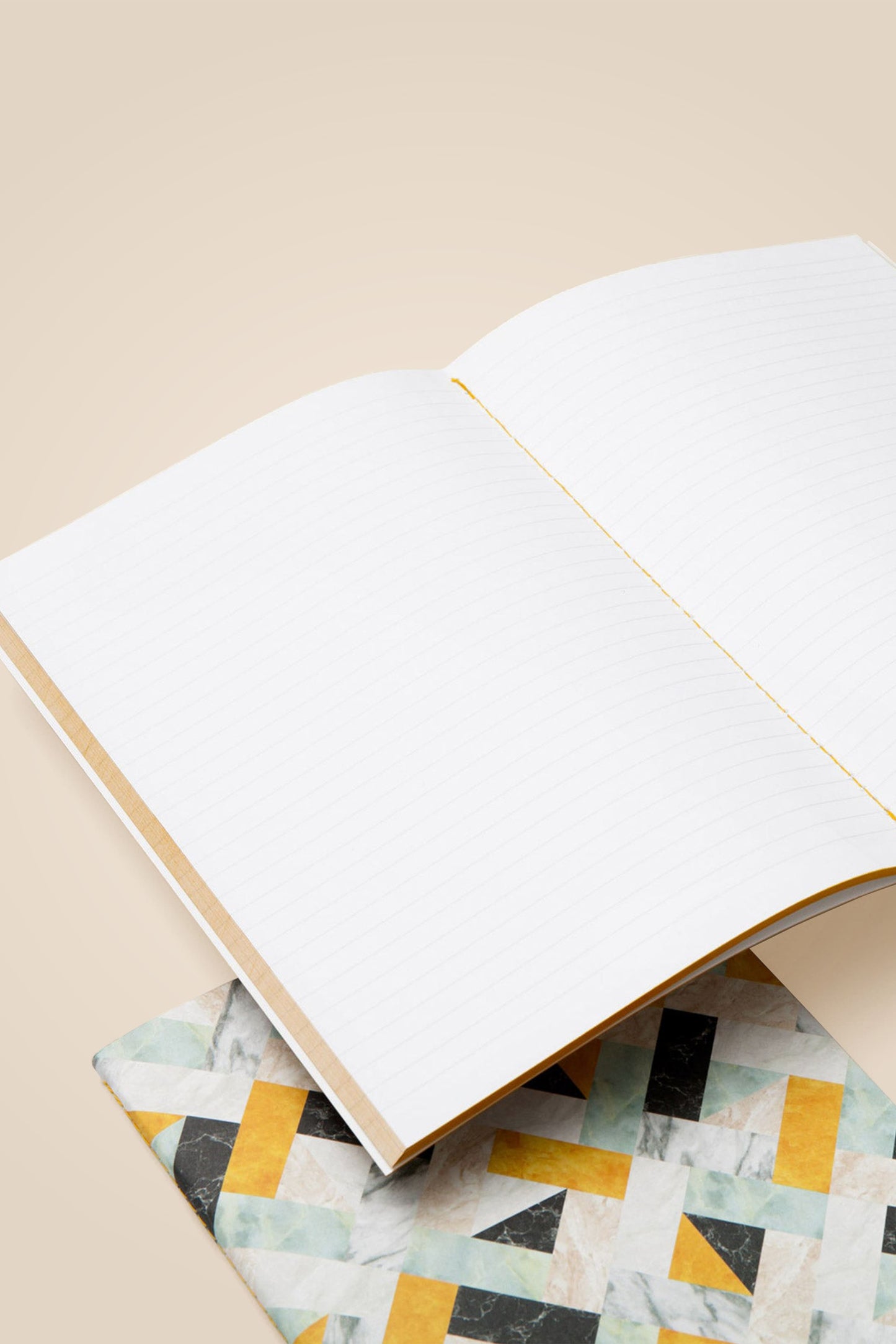 Cuaderno de Notas Mármol - Rayas (Amarillo)