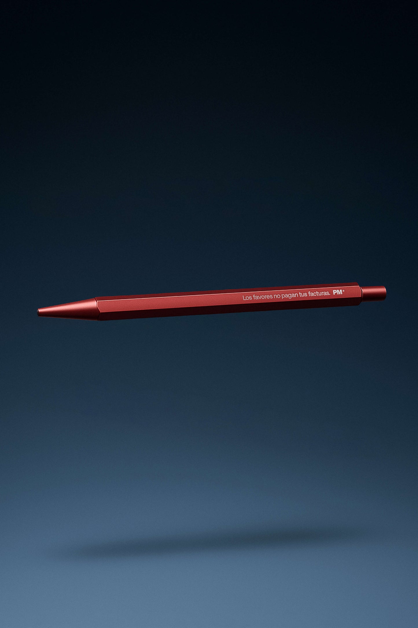 Bolígrafo de Aluminio Hexagonal - Rojo