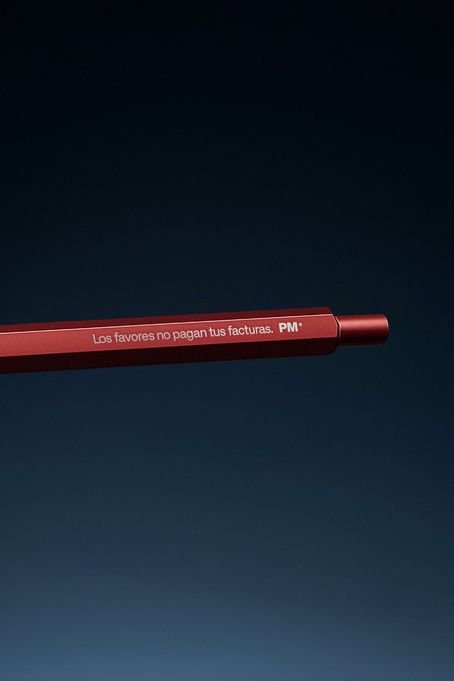 Bolígrafo de Aluminio Hexagonal - Rojo