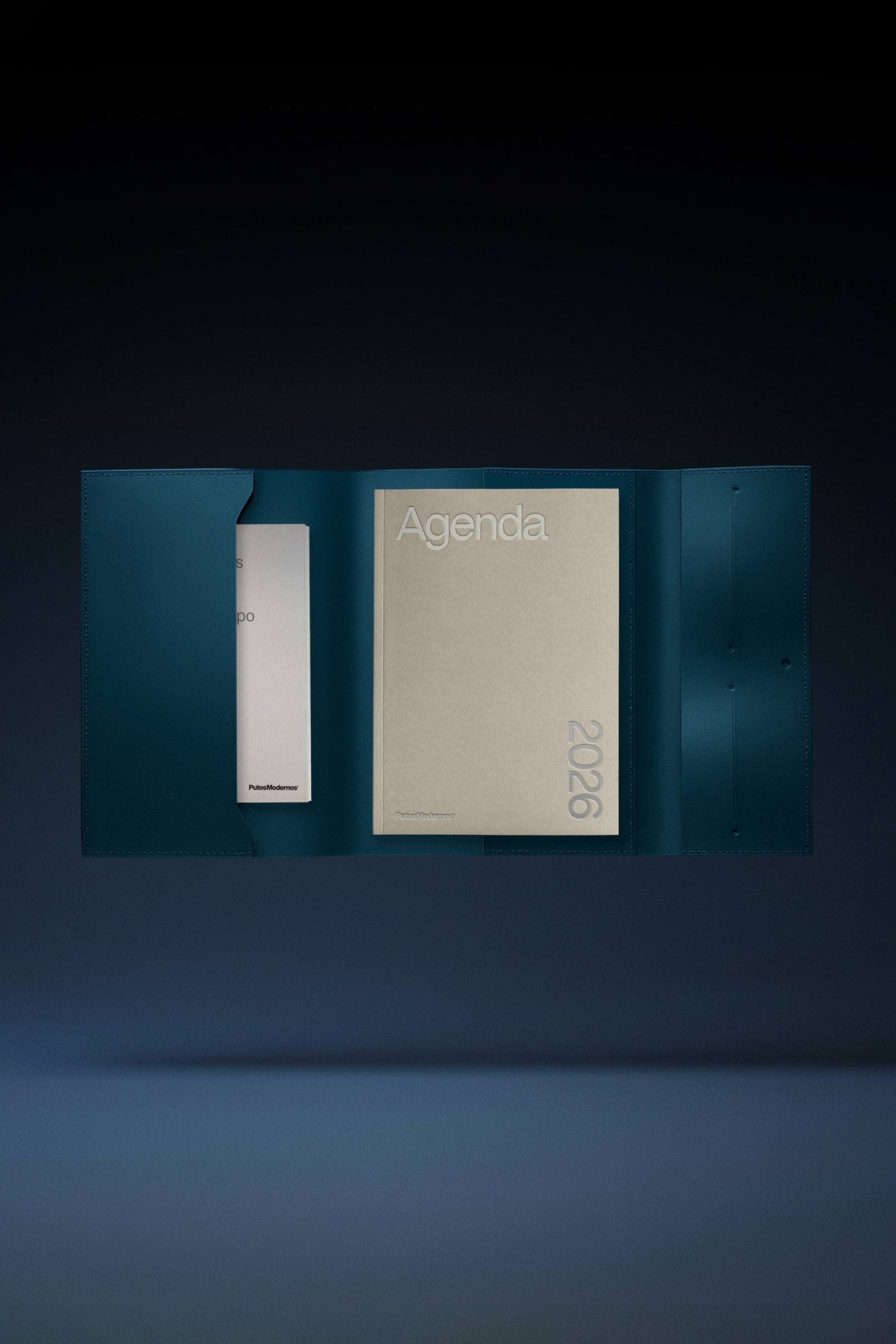 Pack Agenda Gris + Planner Diario + Funda Piel