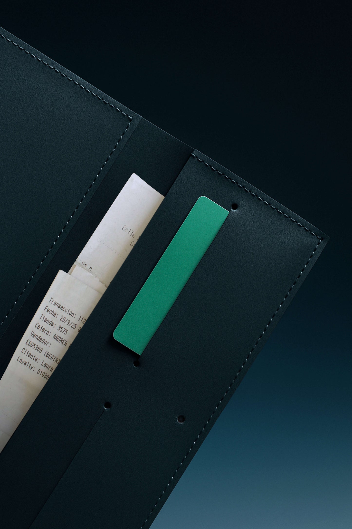 Funda piel reciclada Azul Industrial