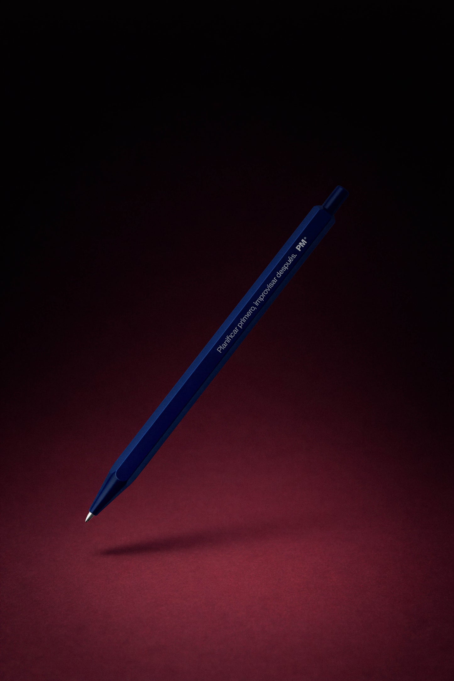 Bolígrafo de Aluminio Hexagonal - Azul