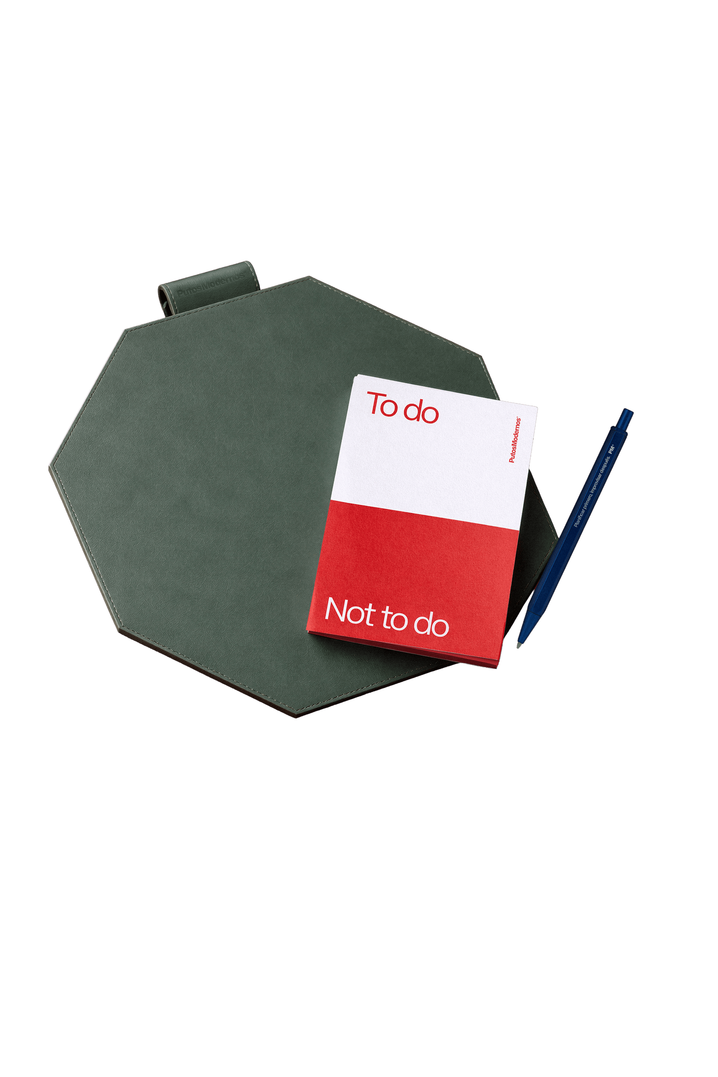 Pack Orden al caos: Mouse Pad + Bloc de notas To do / Not To Do + Bolígrafo de Aluminio Hexagonal - Azul